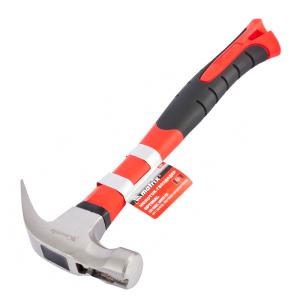 Молоток-гвоздодер 450гр с магнитом,пластиковая рукоятка MATRIX