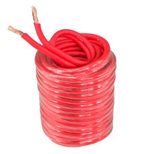 Кабель акустический 12AWG/4.00мм2 5м.красный прозрачный