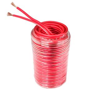 Кабель акустический 16AWG/1.50мм2 10м. красный прозрачный