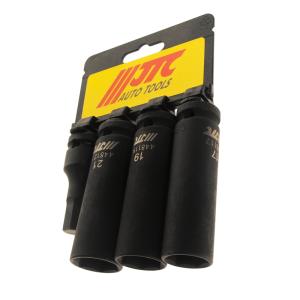 Набор головок 4 пр.1/2" 17-21мм 6-гр. и головка-бита HEX 12мм ударные высокие на планке JTC