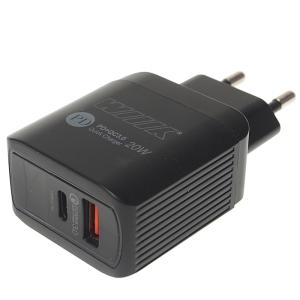 Устройство зарядное для мобильных устройств UNN-4-2-02-QCPD 2 USB черное