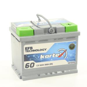 Аккумулятор KORTEX EFB 60 а/ч обр.полярность пуск.ток 560А