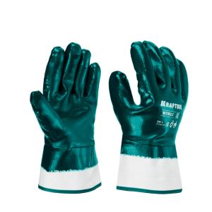 Перчатки из джерси с полным нитриловым покрытием,манжет-крага р.XL(10) Hykraft KRAFTOOL