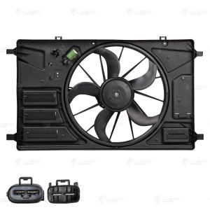 Вентилятор радиатора FORD Transit (13-) 2.2D FWD (с кожухом и резист.) LUZAR