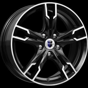 Диск колесный 17 литой K&K Солар (КС875) алмаз чёрный